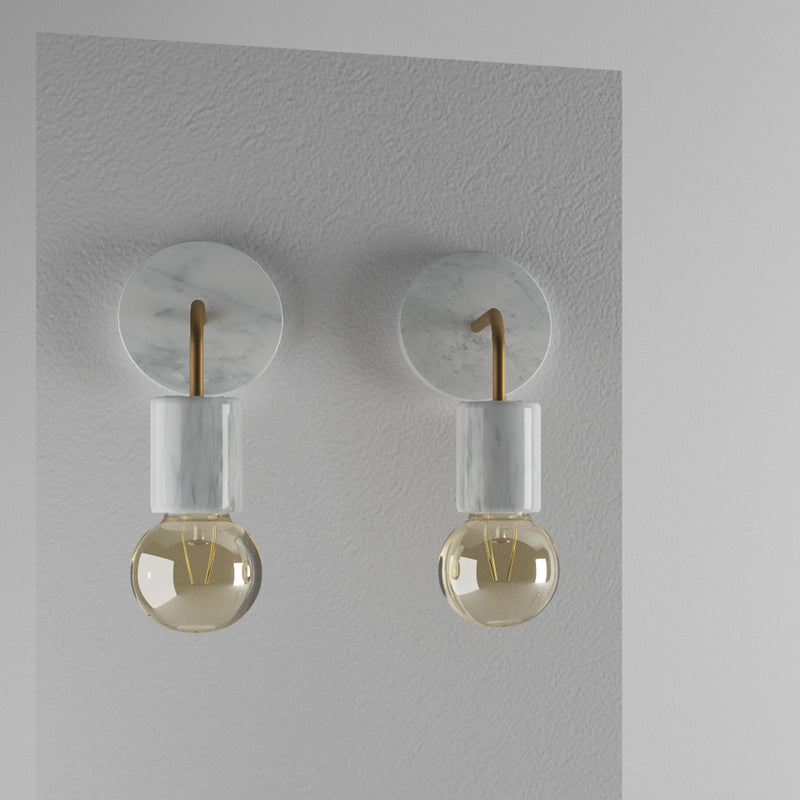 Applique in Marmo Bianco Carrara Modello "ELENGANT"