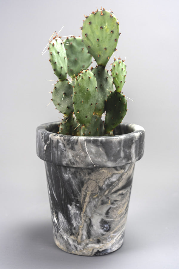 Vaso "Cactus" in Marmo Grigio Bardiglio
