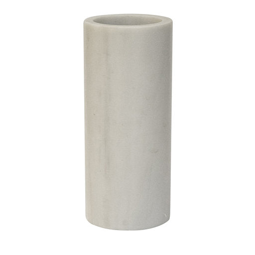 Vaso Cylinder in Marmo Bianco di Carrara
