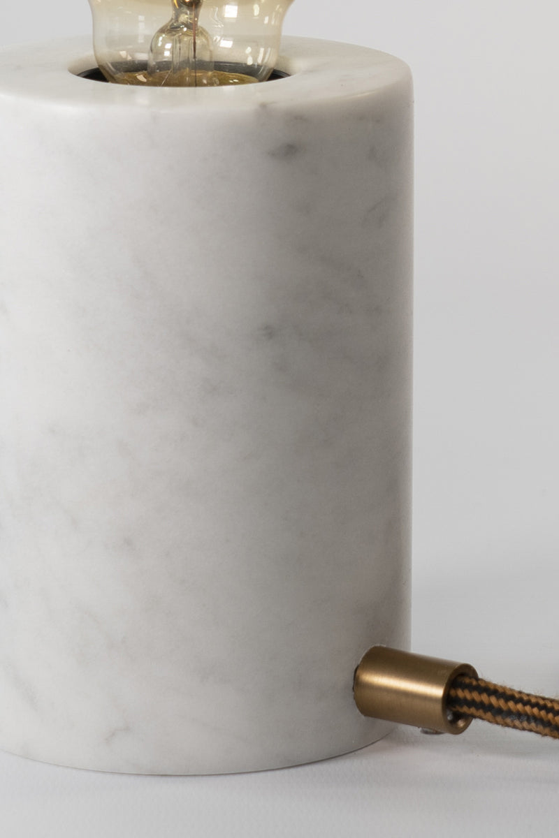 Lampada Desk in Marmo Bianco Carrara