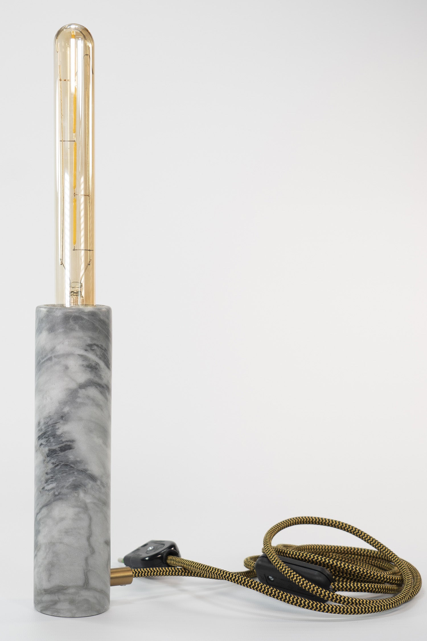 Jedi Lampada Desk in Marmo Grigio Bardiglio