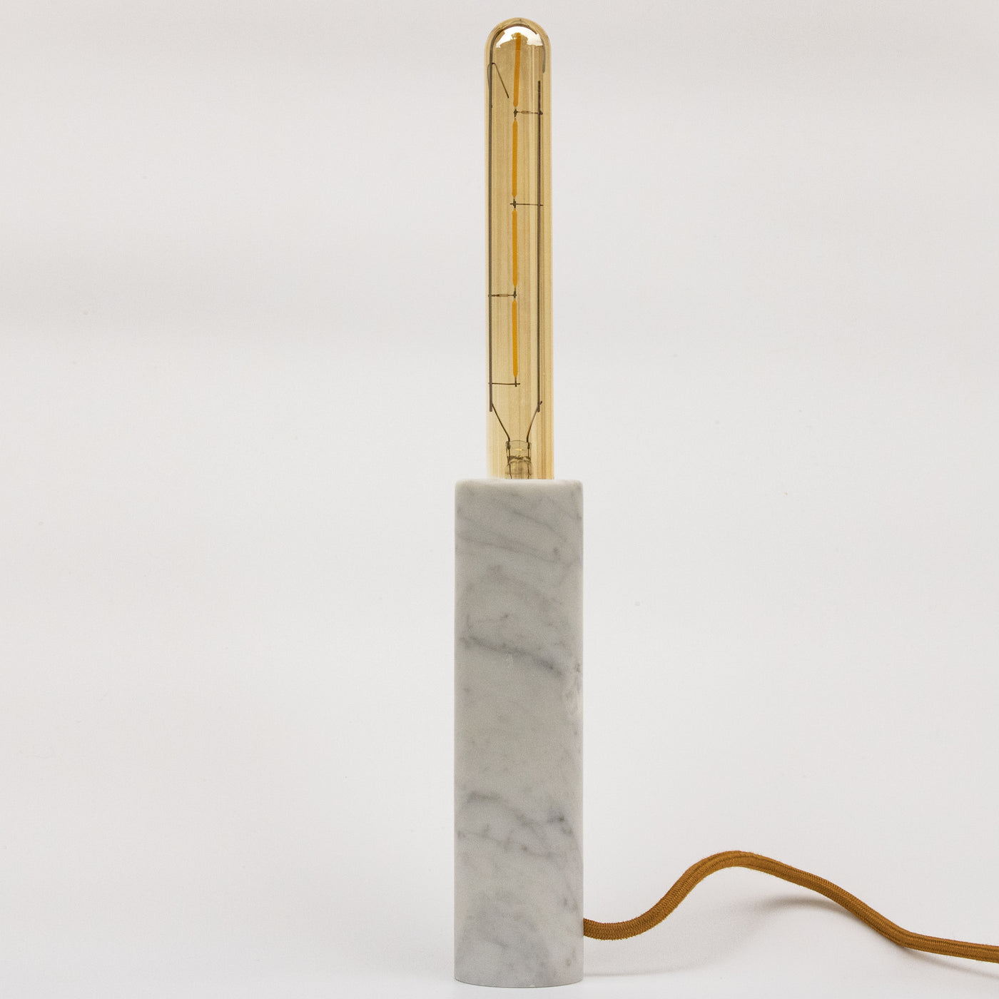 Jedi Lampada Desk in Marmo Bianco Carrara