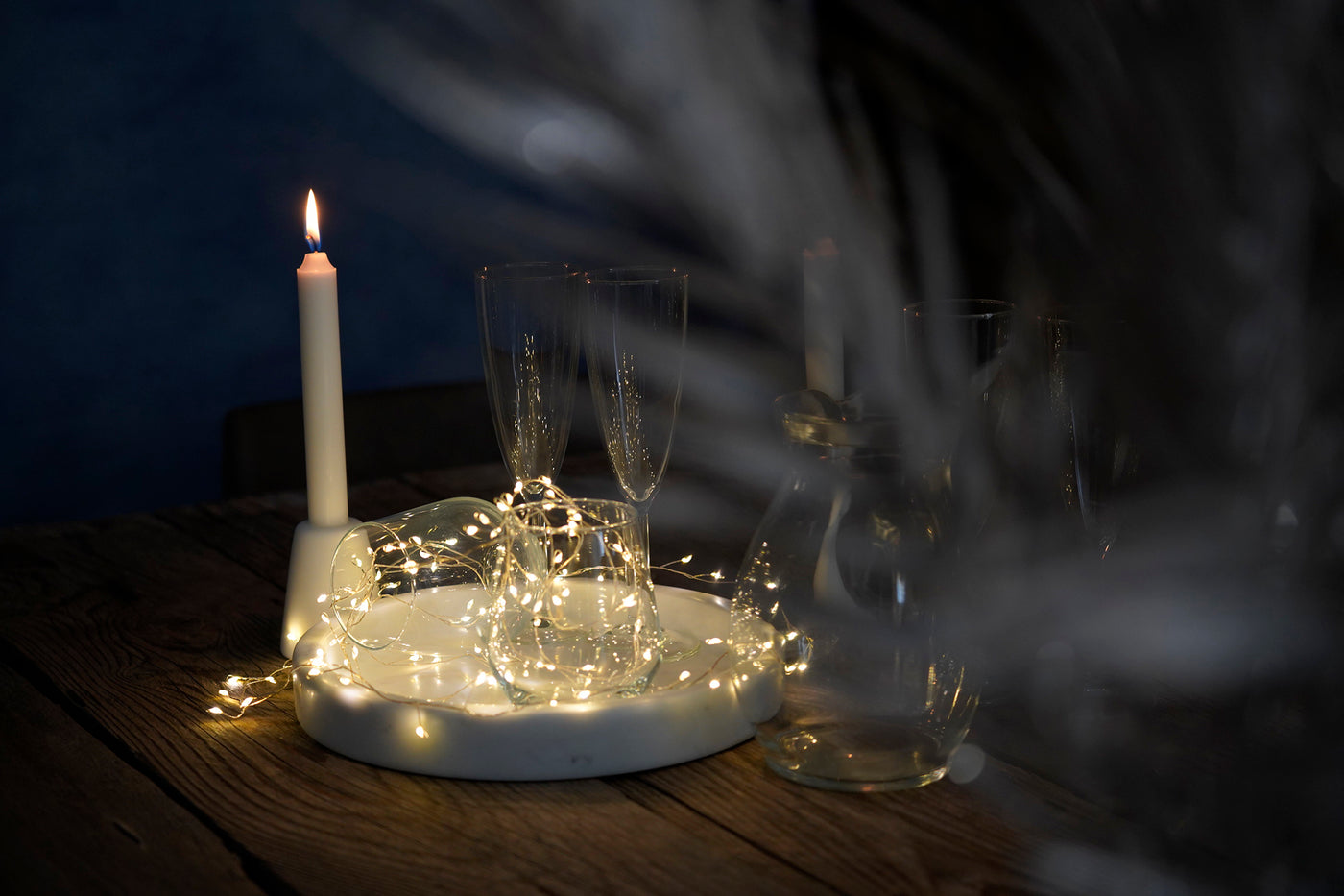 Porta Candela in Marmo 'Stelum' con venature uniche, accessorio elegante per la casa