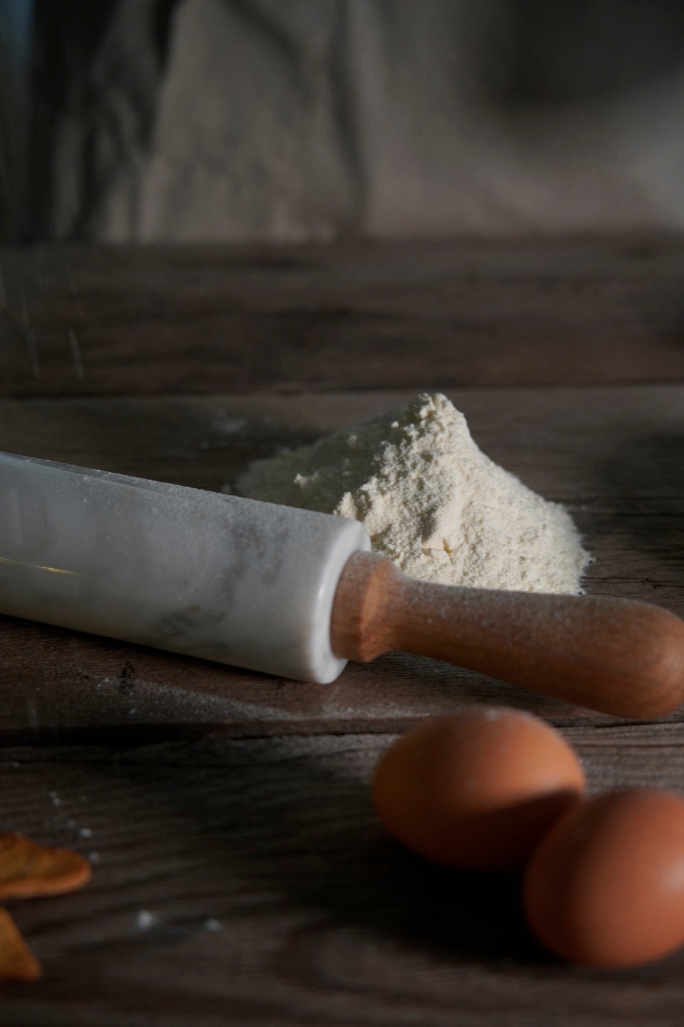Mattarello in Marmo Bianco di Carrara - Utensile da Cucina Elegante