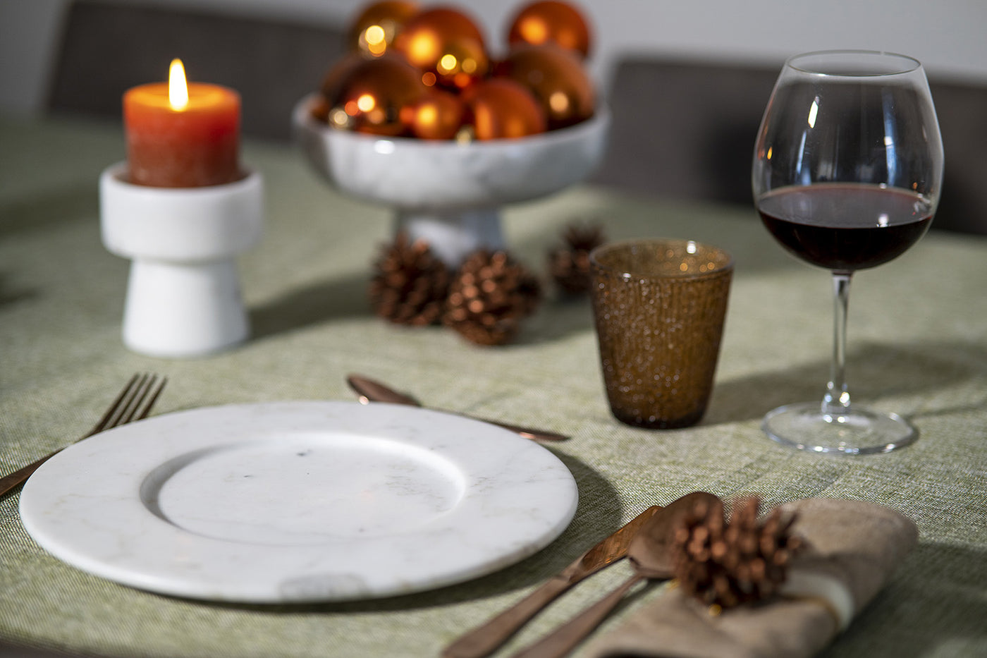 Set di 4 Sotto Piatti in Marmo di Carrara