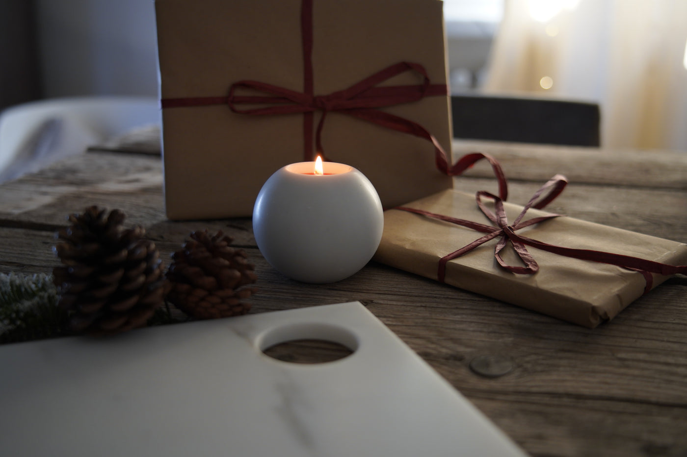 Porta Candela 'Ball' in Marmo