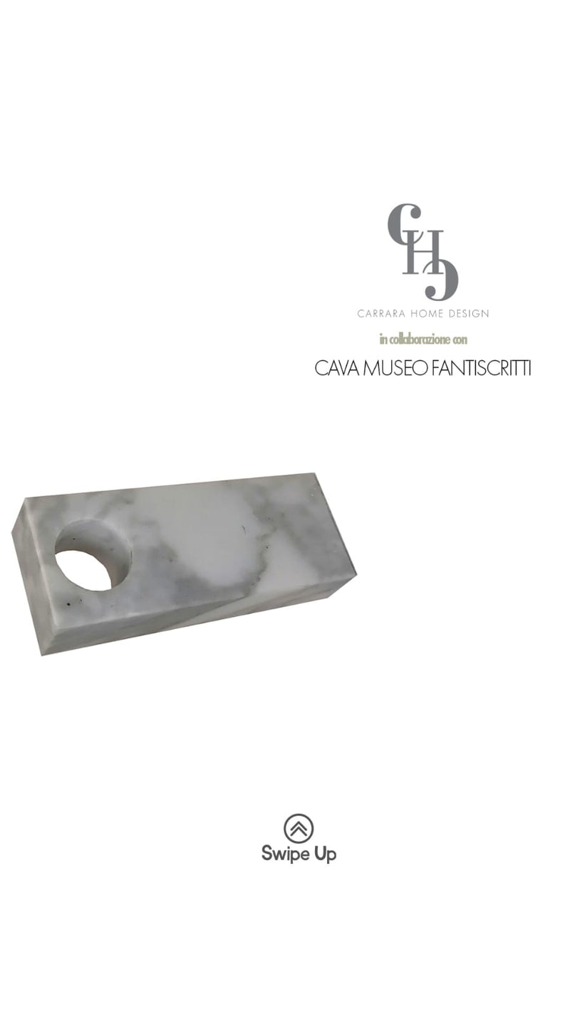 Porta Bottiglie "Divino" in Marmo Bianco Carrara