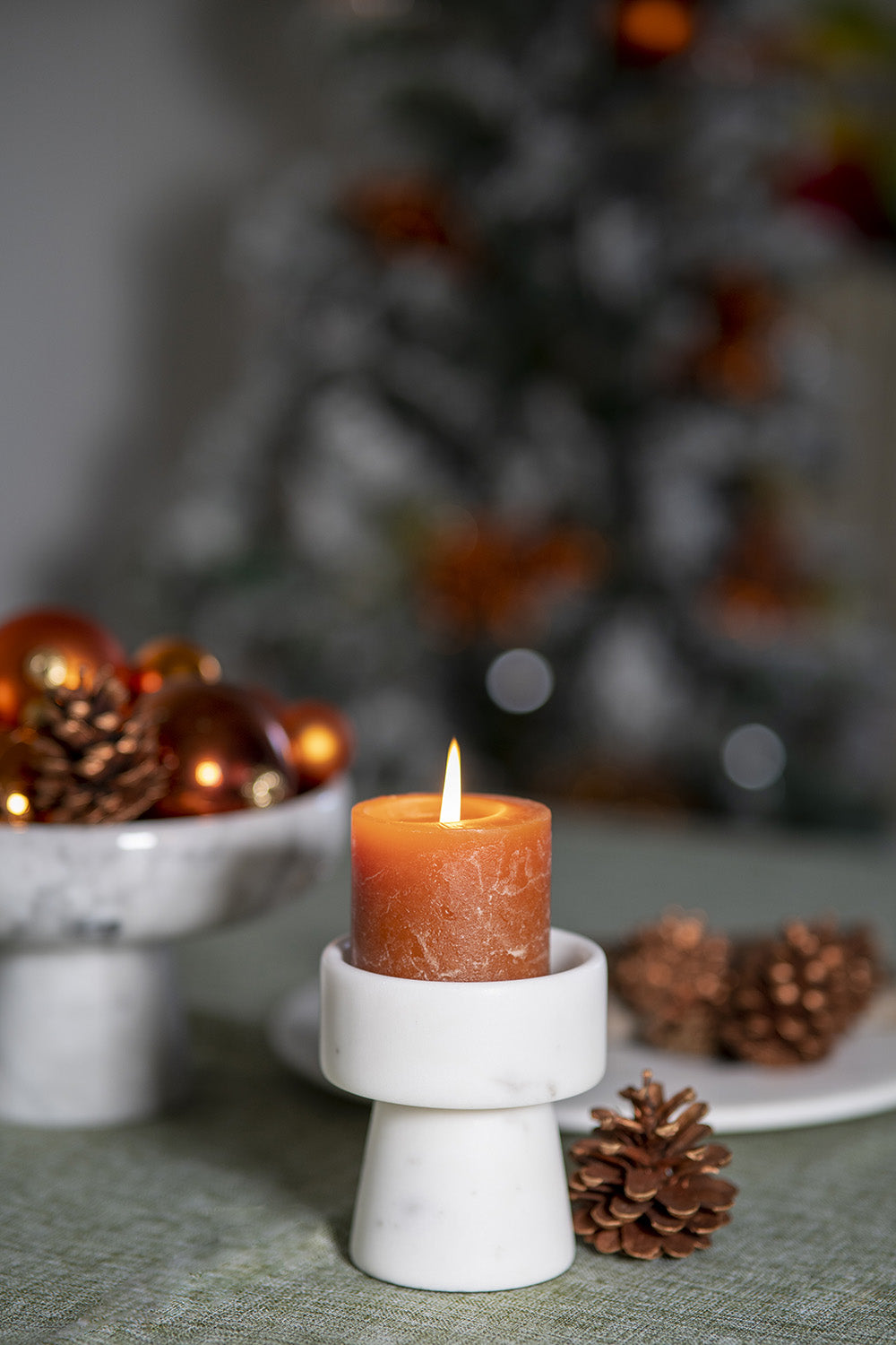 Porta Candela in Marmo Bianco Carrara