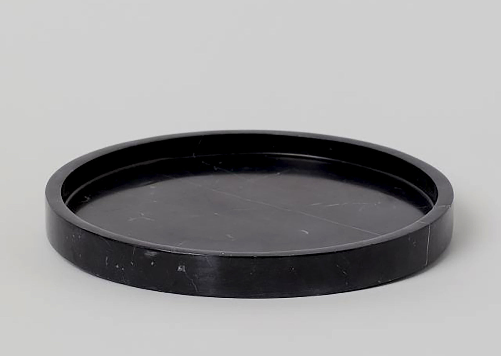 Vassoio Decorativo Rotondo Nero 23cm In Acciaio Inox - Portata, Organizer Trucco, Centrotavola - Foto 11